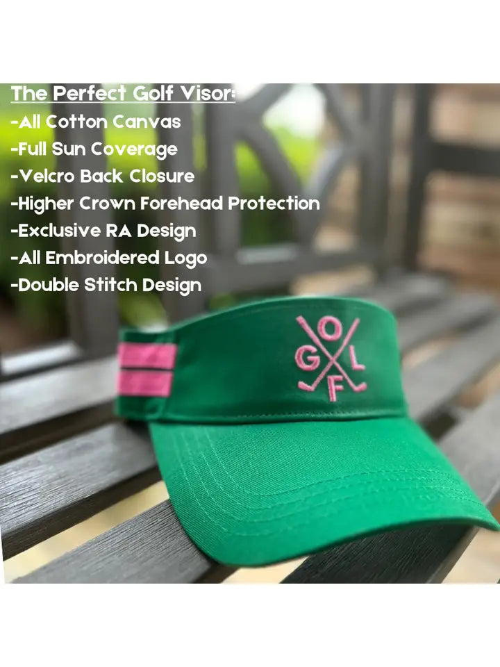 Green golf orders visor