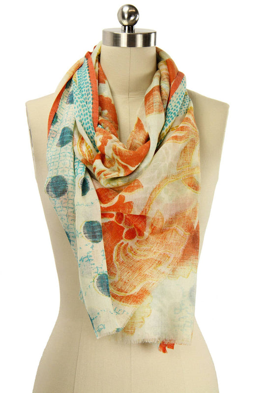 Mix Spring Coral Wrap Scarf