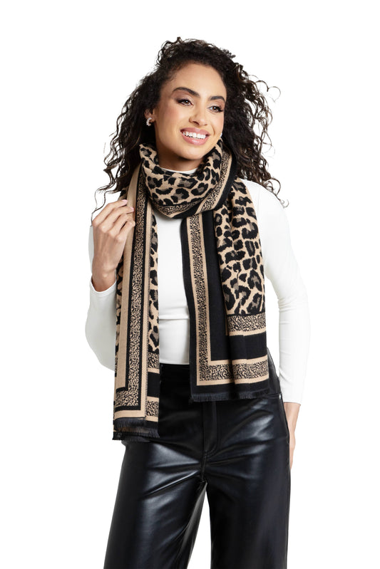 Reversible Leopard Pattern Scarf