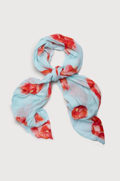 Peony Floral Wrap Scarf