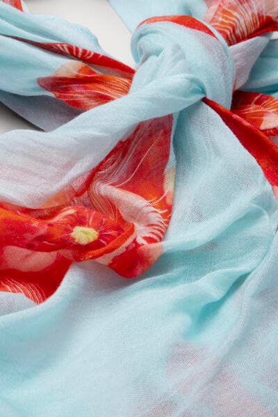 Peony Floral Wrap Scarf