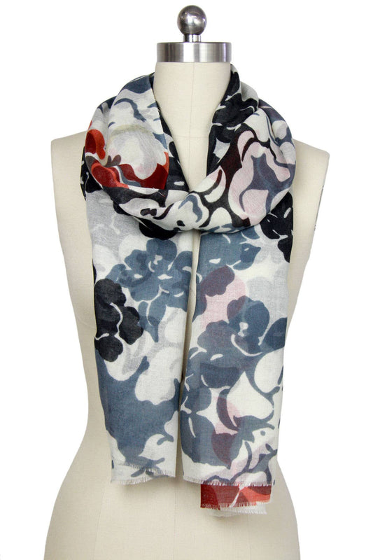 Two Tone Floral Spring Scarf